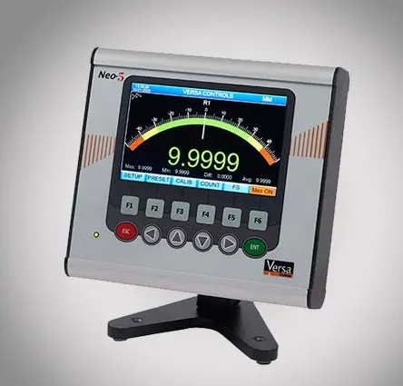 TFT display gauge showing a reading on a coloured analogue scale.